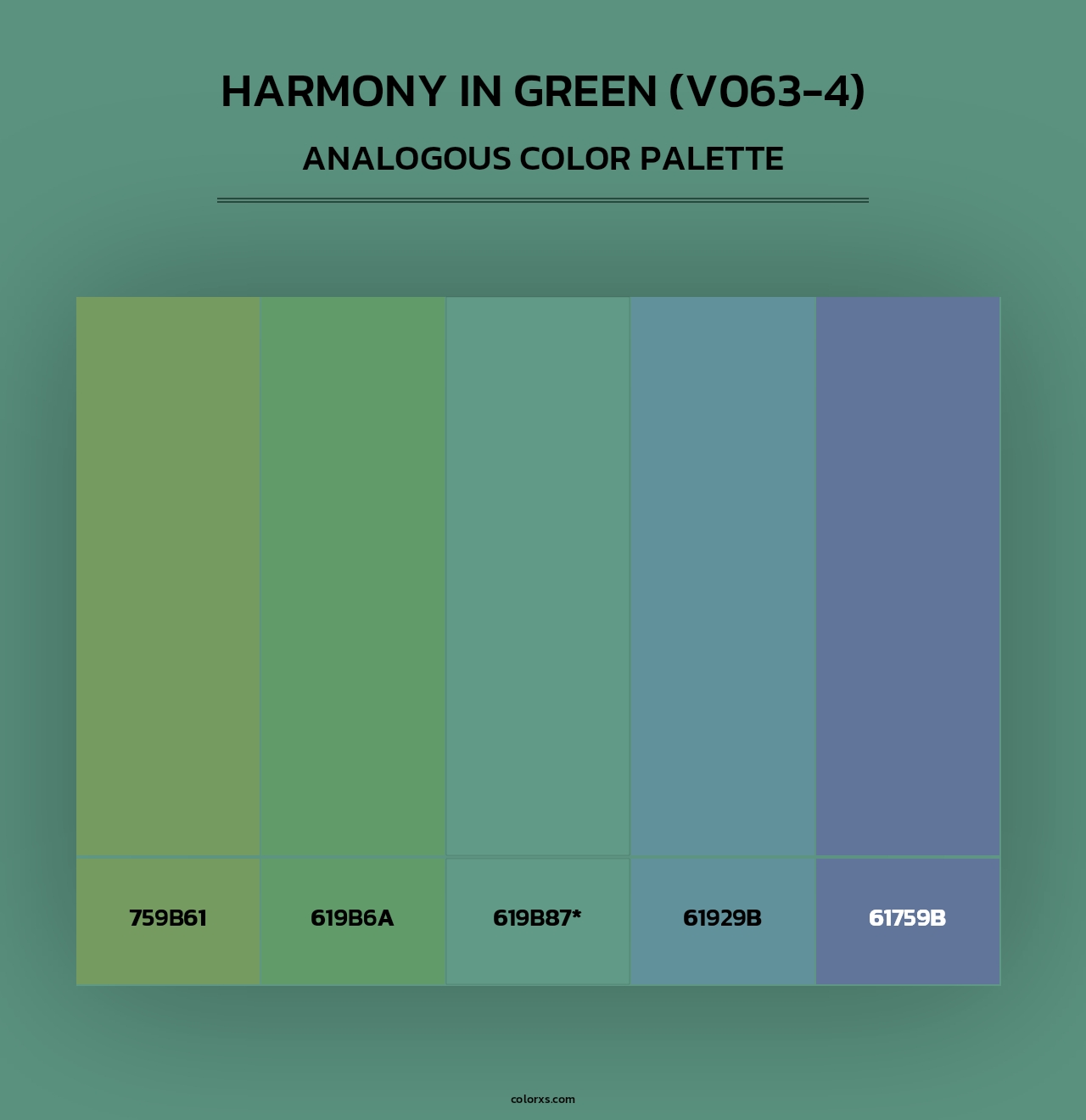 Harmony in Green (V063-4) - Analogous Color Palette