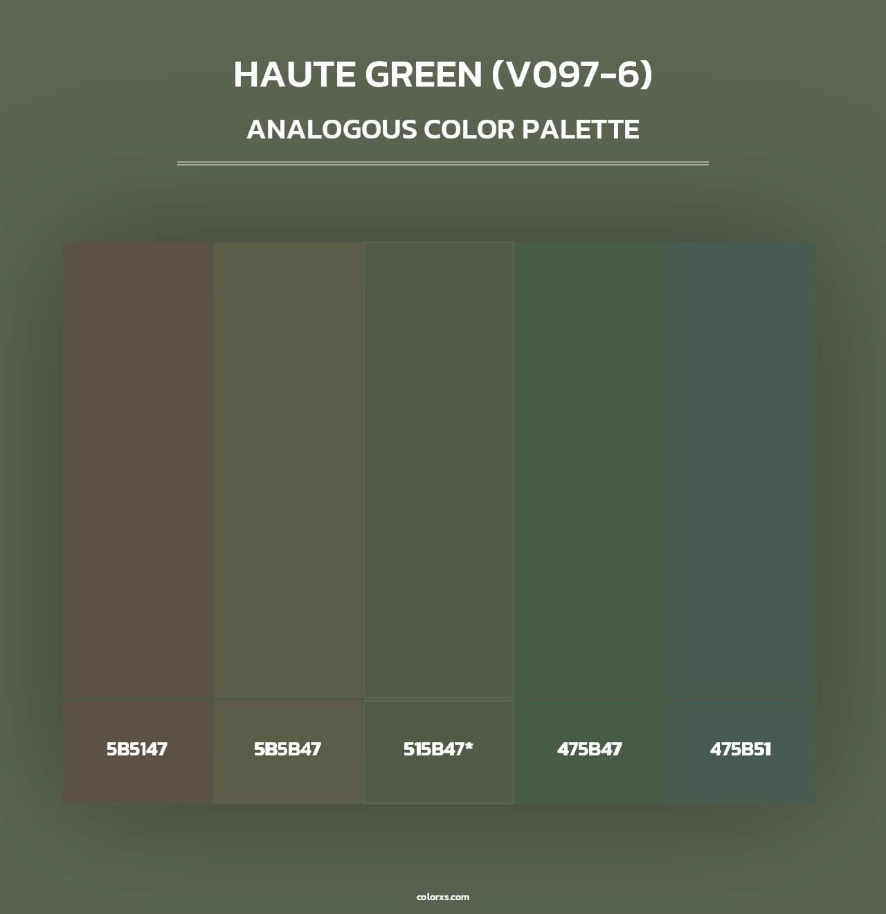 Haute Green (V097-6) - Analogous Color Palette