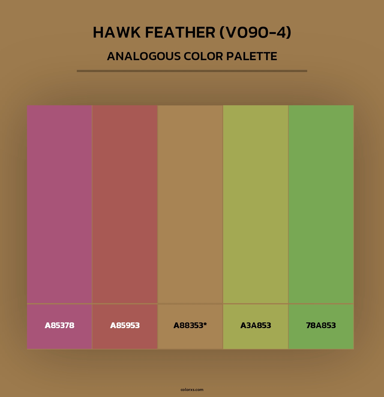 Hawk Feather (V090-4) - Analogous Color Palette