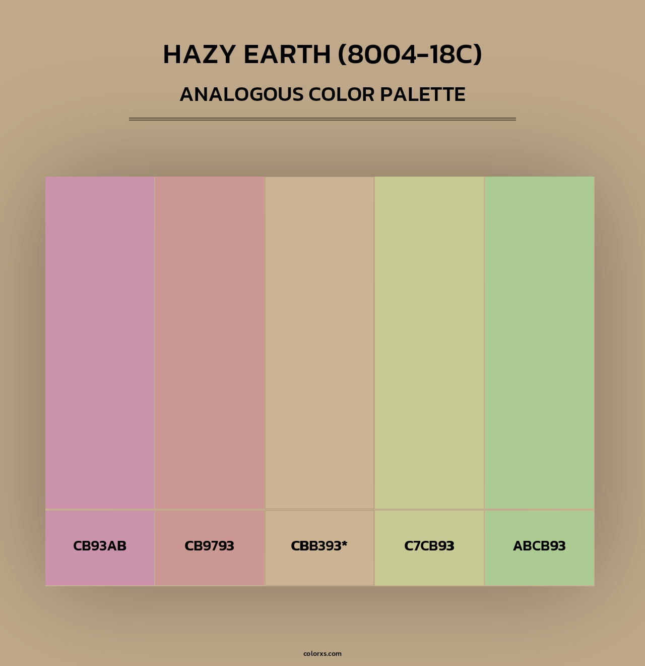 Hazy Earth (8004-18C) - Analogous Color Palette
