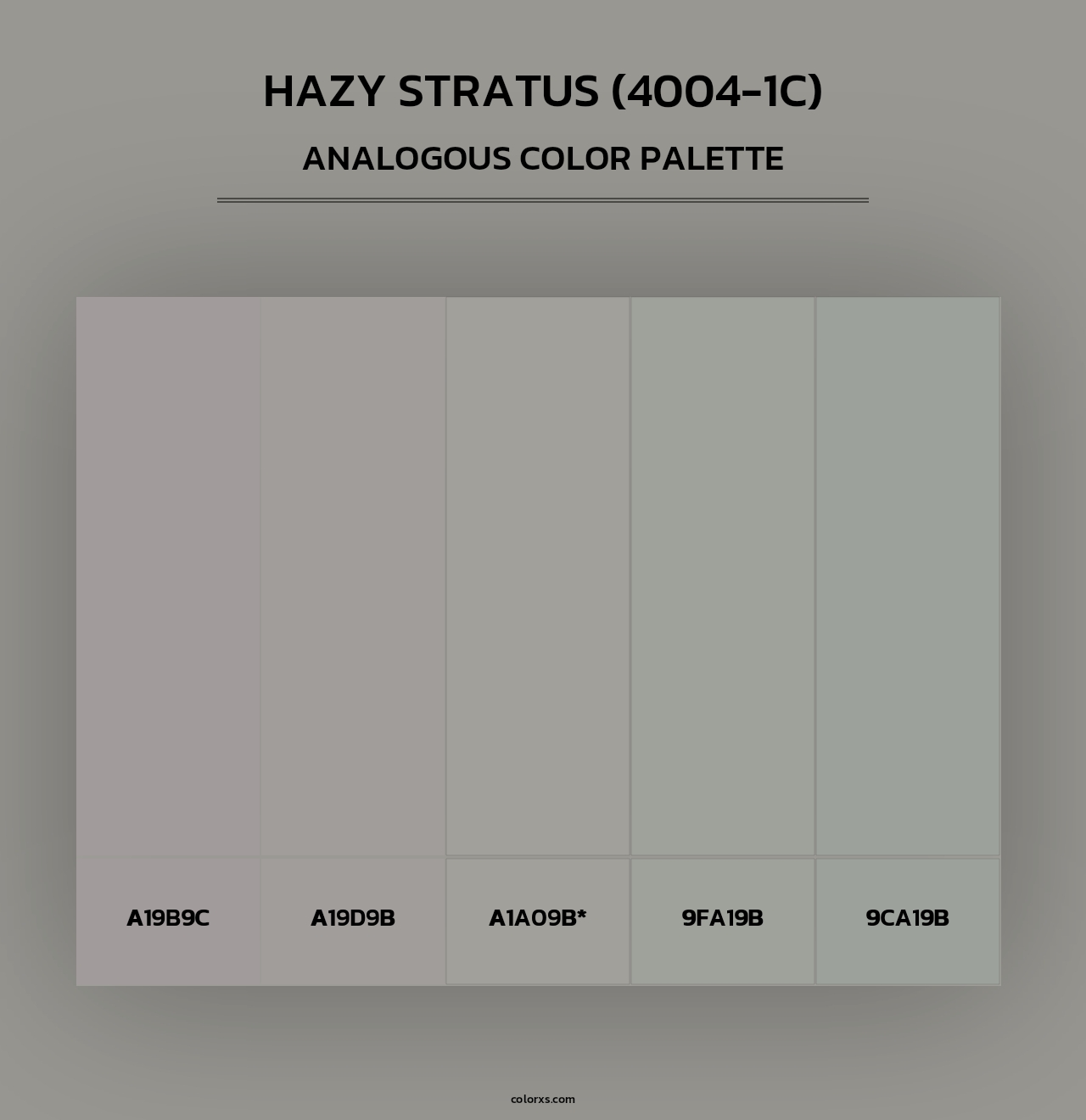 Hazy Stratus (4004-1C) - Analogous Color Palette