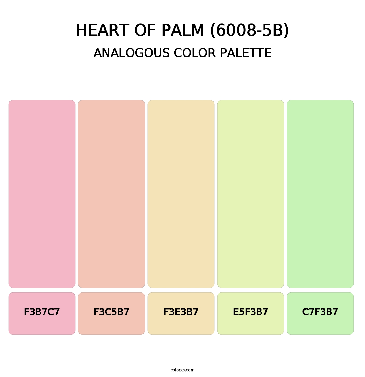 Heart of Palm (6008-5B) - Analogous Color Palette