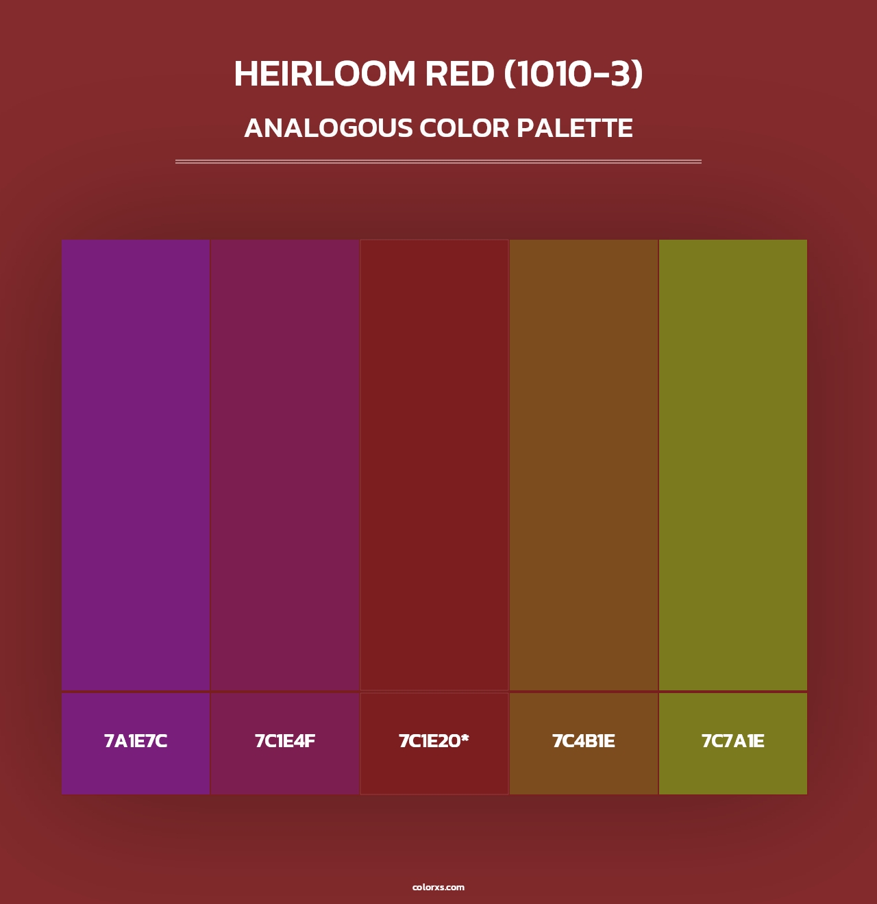 Heirloom Red (1010-3) - Analogous Color Palette