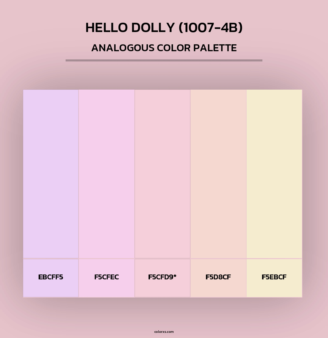 Hello Dolly (1007-4B) - Analogous Color Palette