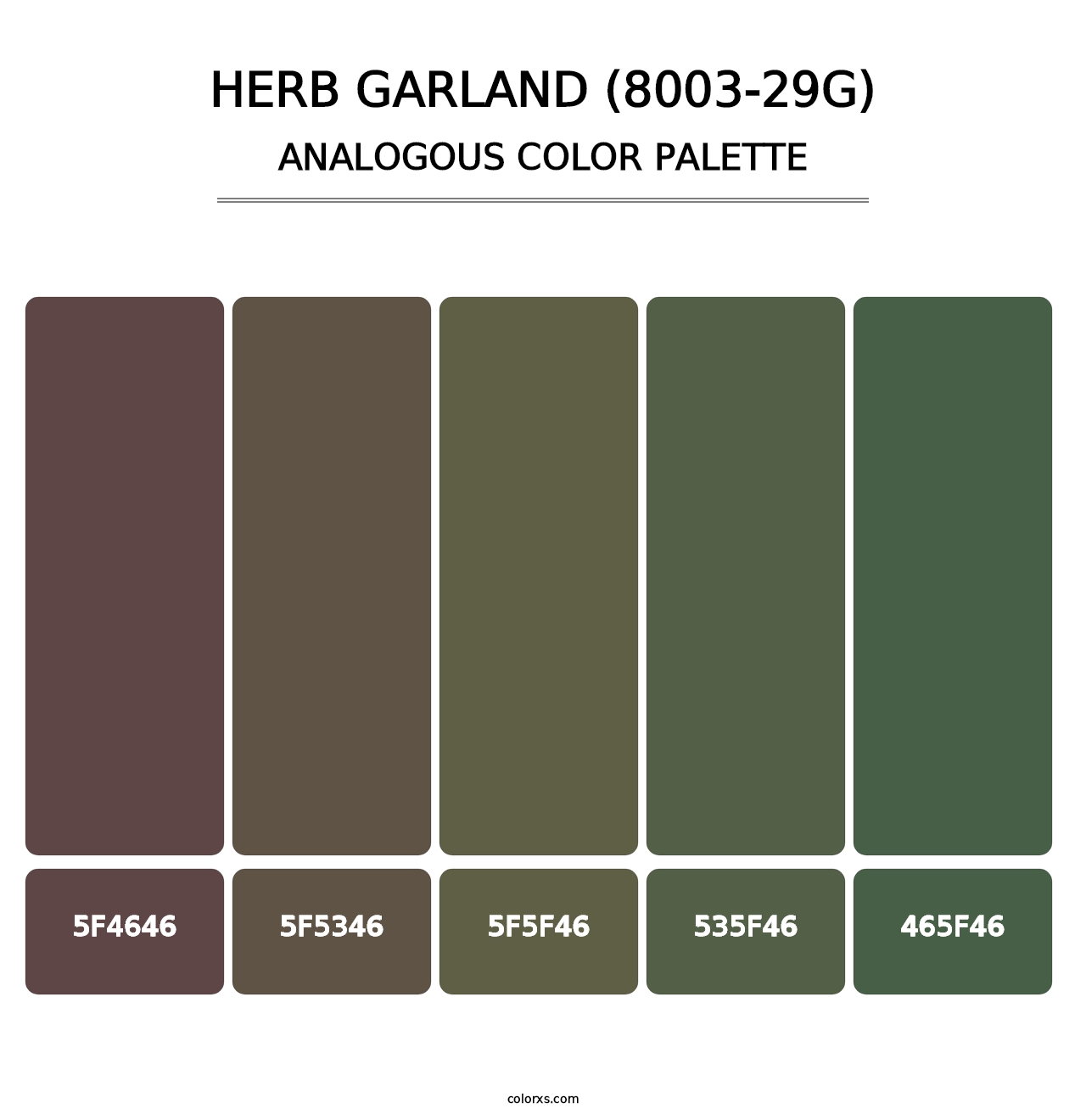 Herb Garland (8003-29G) - Analogous Color Palette