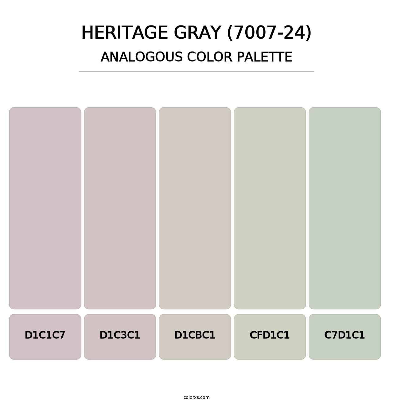 Heritage Gray (7007-24) - Analogous Color Palette