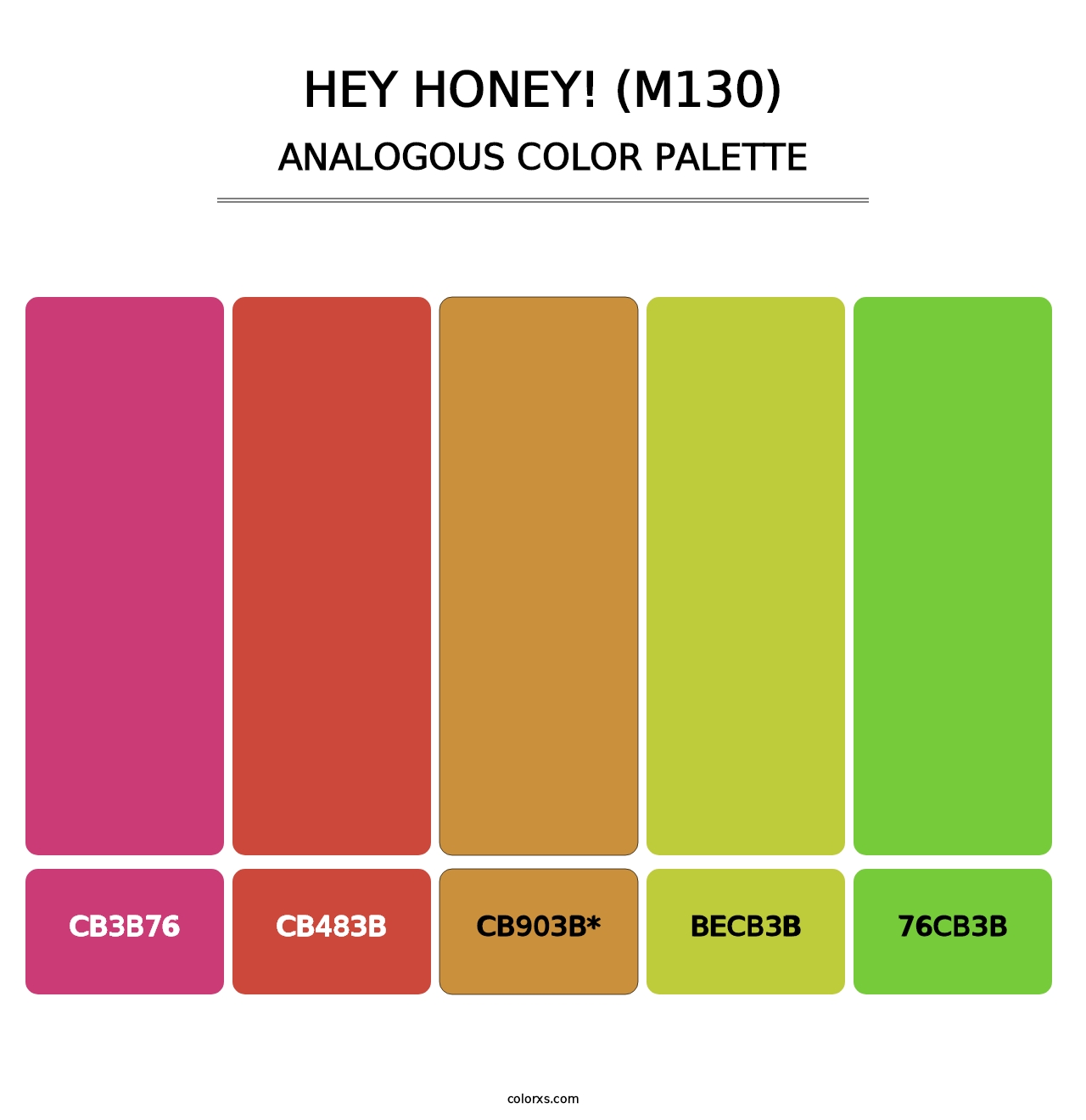 Hey Honey! (M130) - Analogous Color Palette