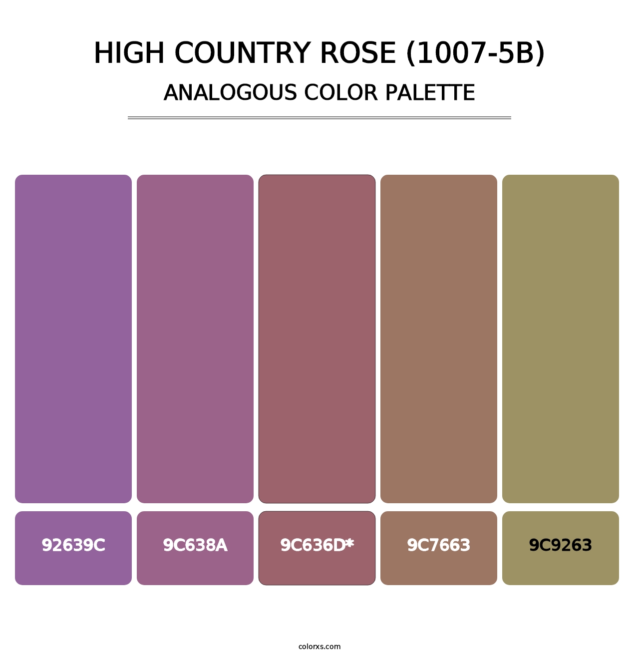 High Country Rose (1007-5B) - Analogous Color Palette