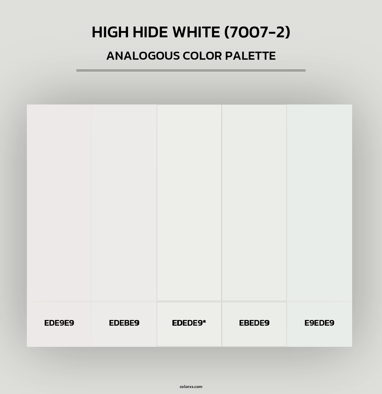 High Hide White (7007-2) - Analogous Color Palette