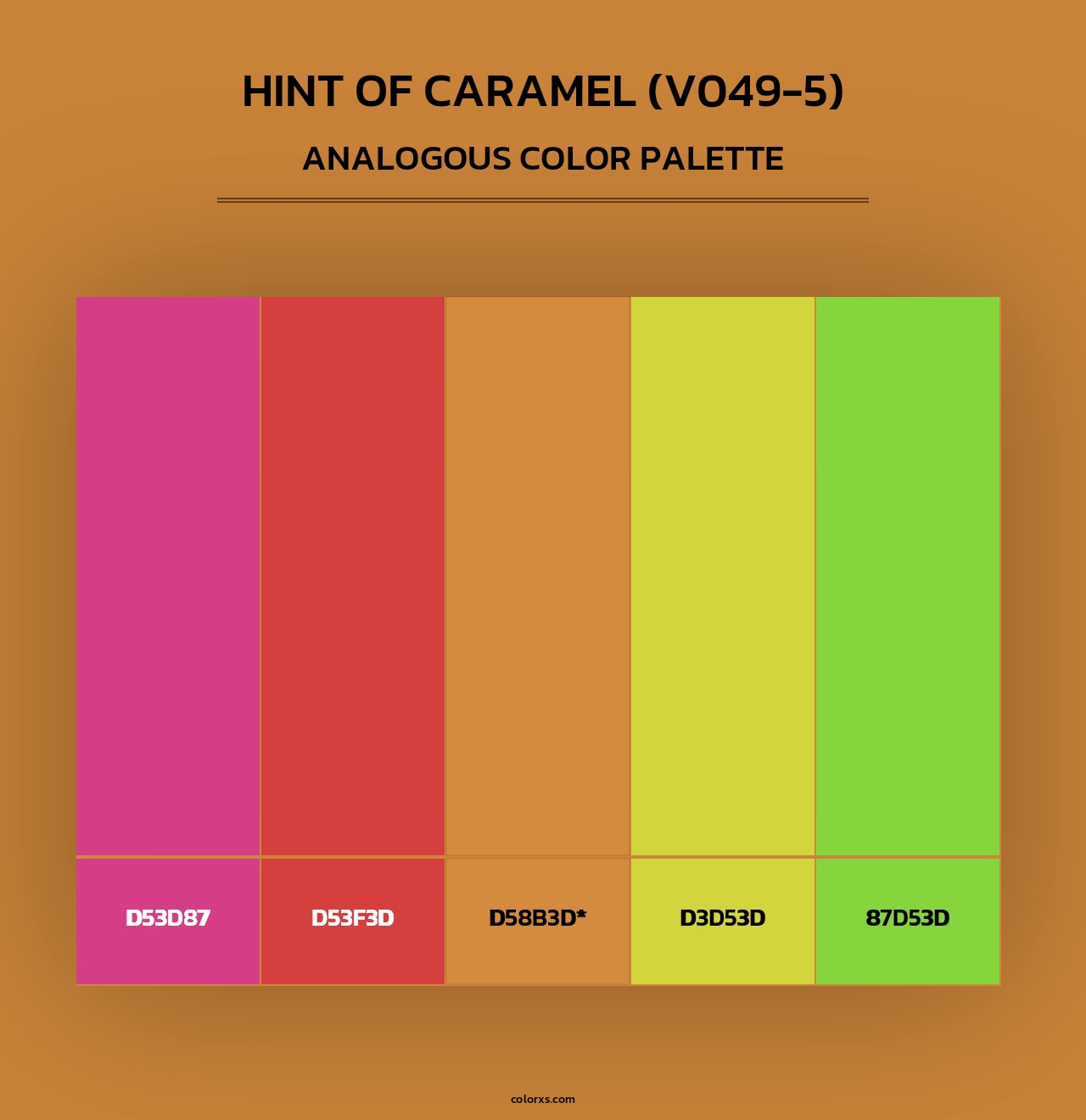 Hint of Caramel (V049-5) - Analogous Color Palette