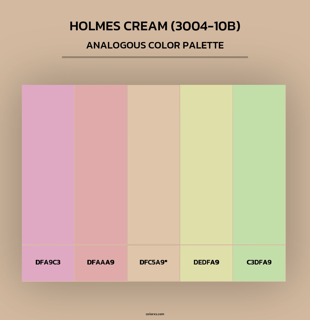 Holmes Cream (3004-10B) - Analogous Color Palette