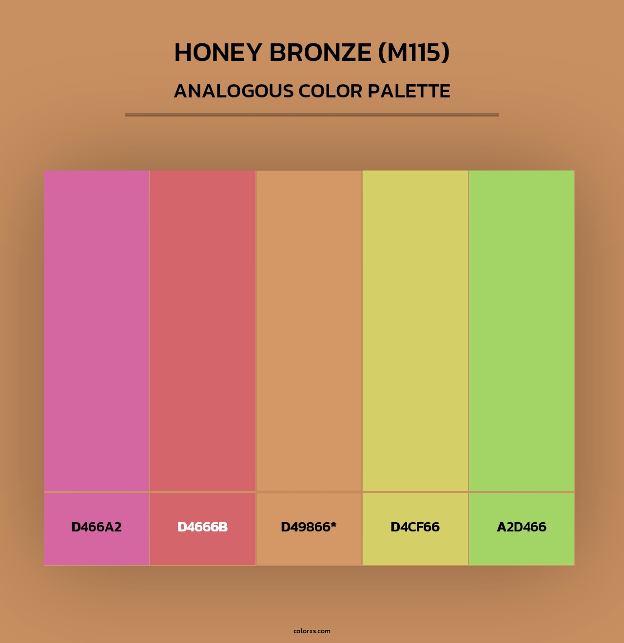 Honey Bronze (M115) - Analogous Color Palette