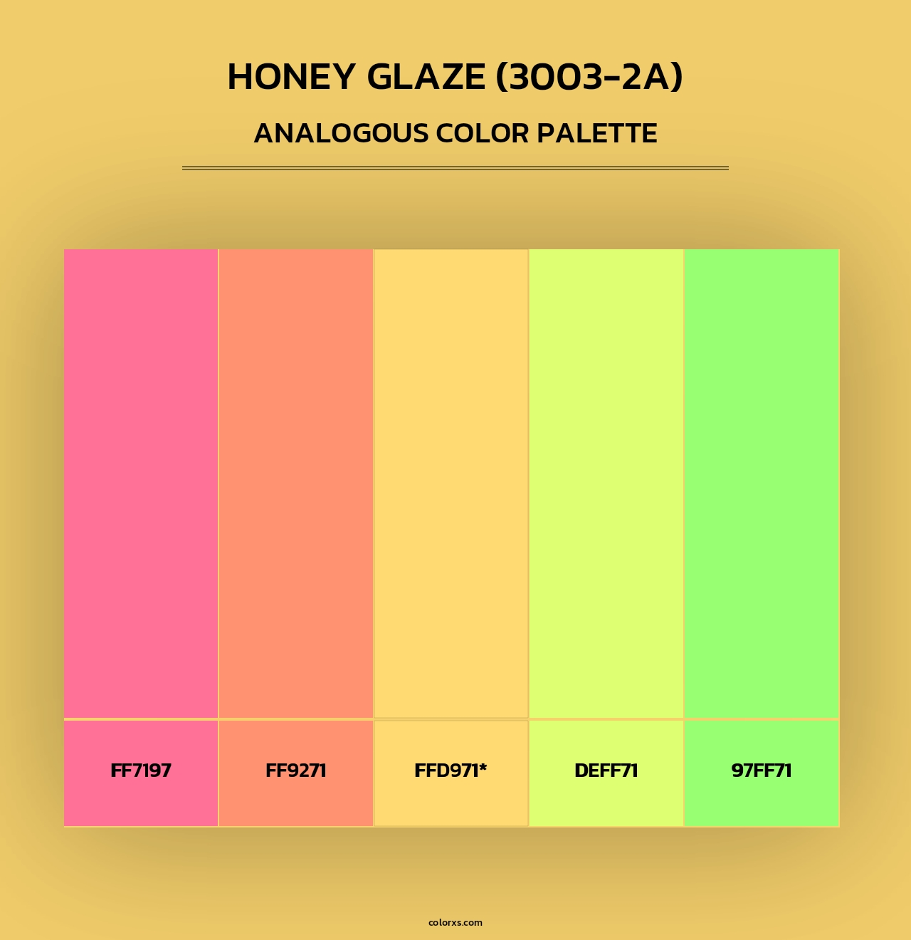 Honey Glaze (3003-2A) - Analogous Color Palette