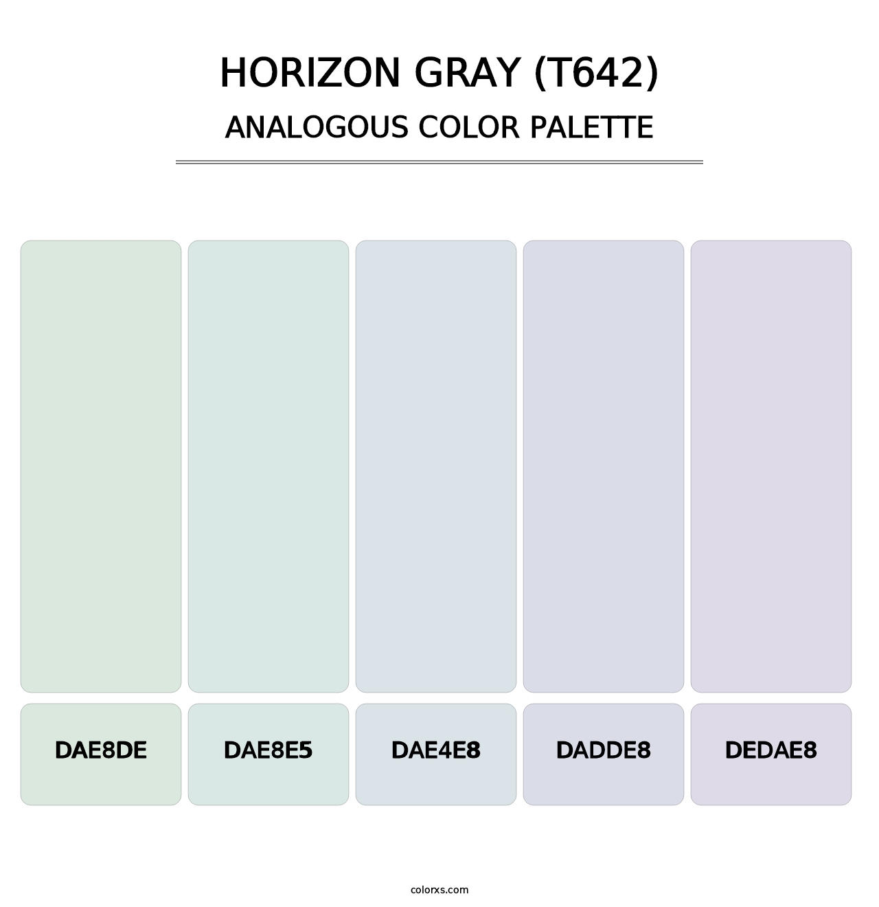 Horizon Gray (T642) - Analogous Color Palette