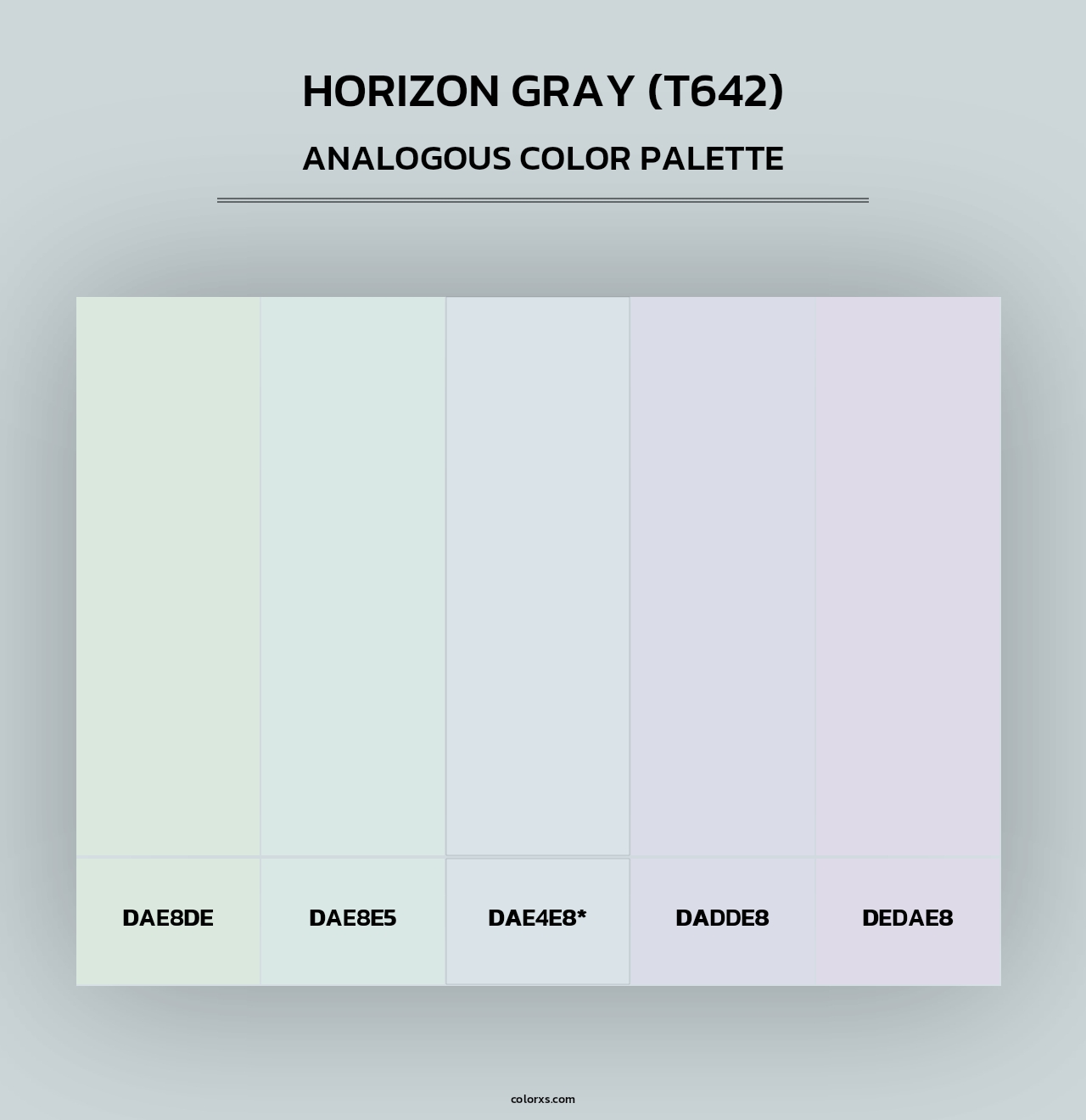 Horizon Gray (T642) - Analogous Color Palette