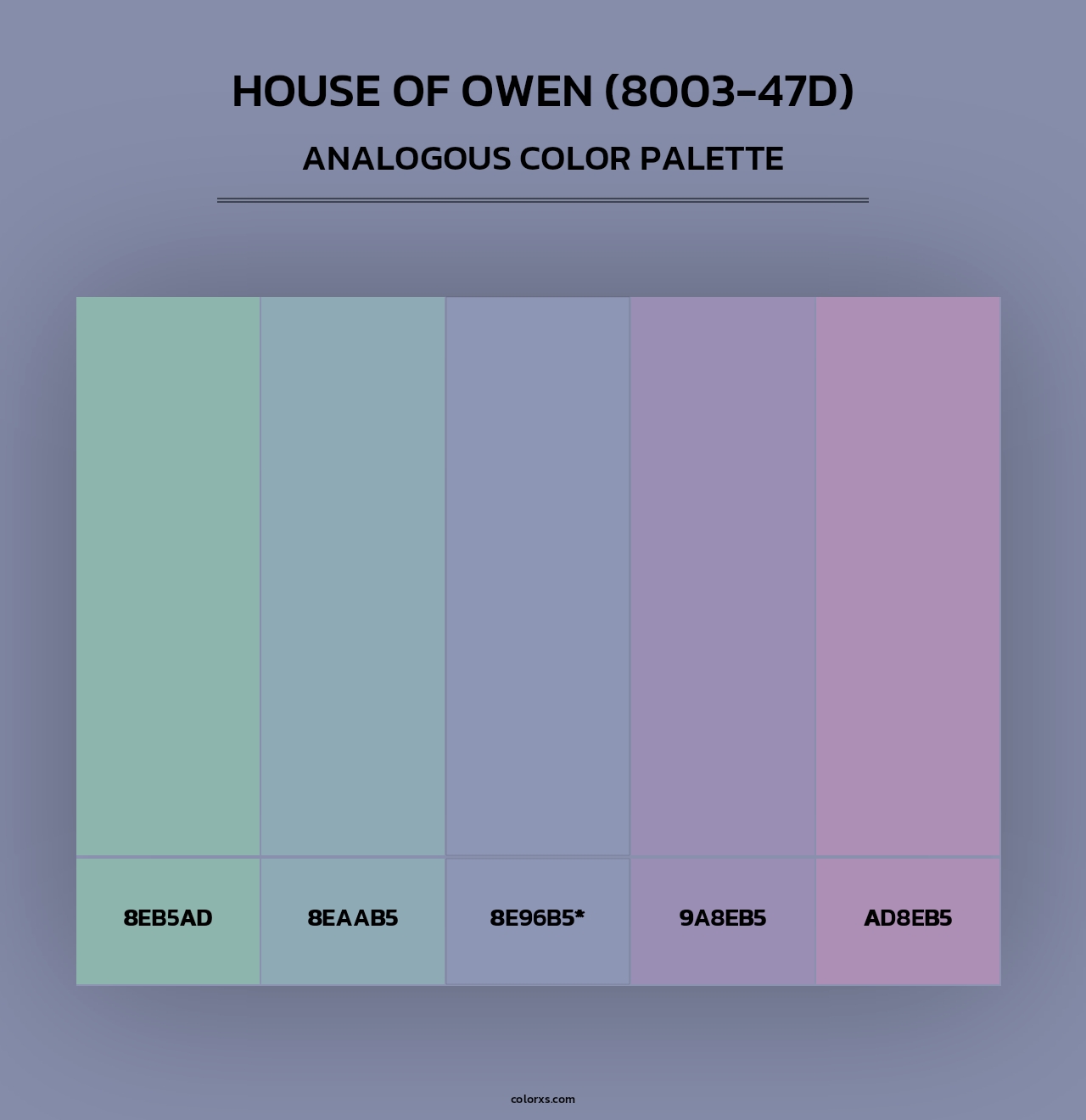 House of Owen (8003-47D) - Analogous Color Palette