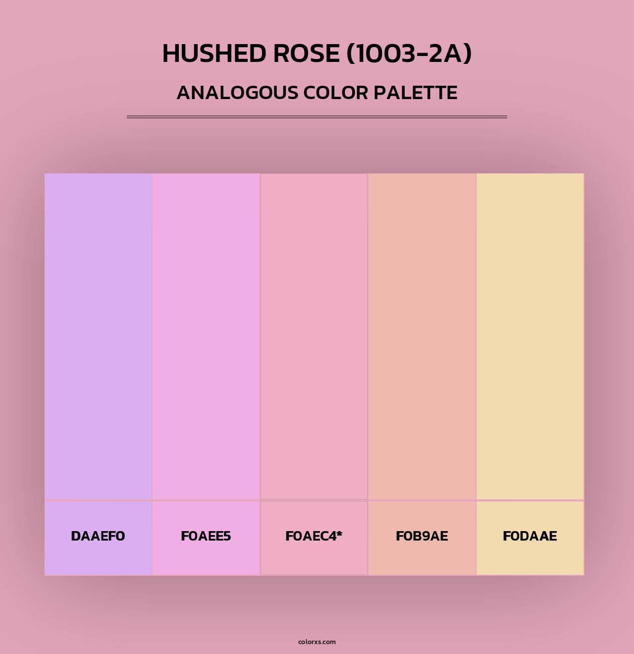 Hushed Rose (1003-2A) - Analogous Color Palette