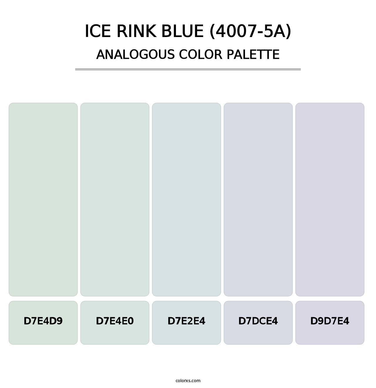 Ice Rink Blue (4007-5A) - Analogous Color Palette