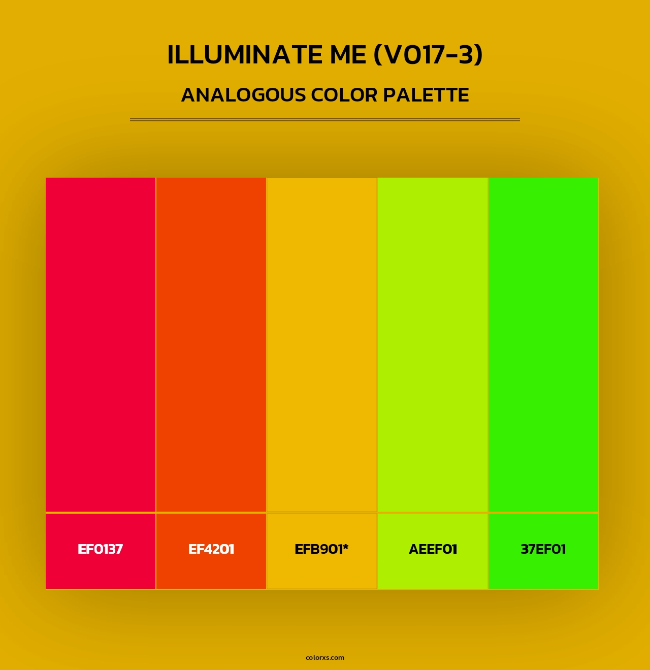 Illuminate Me (V017-3) - Analogous Color Palette