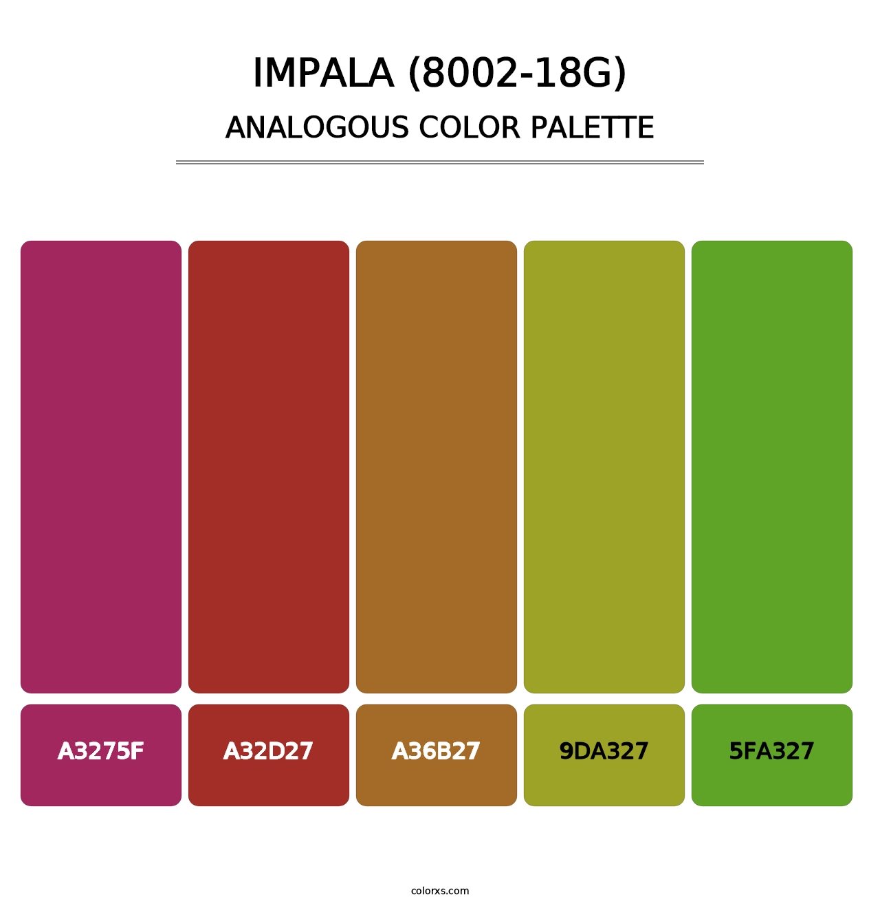 Impala (8002-18G) - Analogous Color Palette