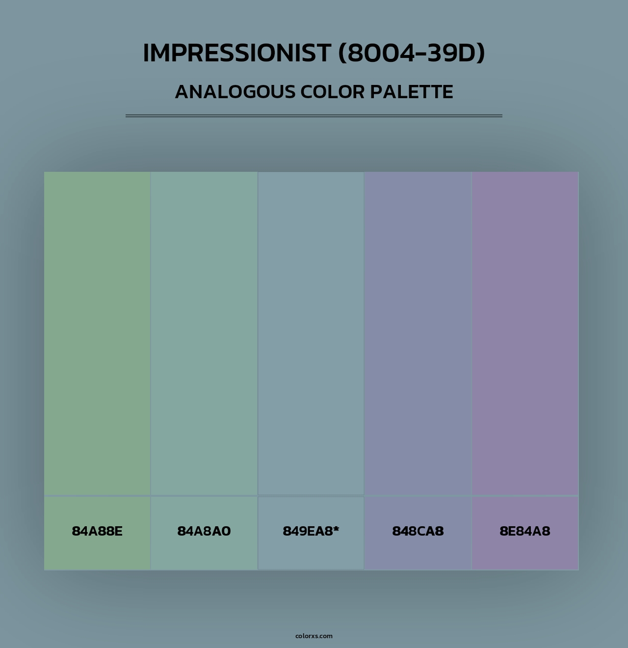 Impressionist (8004-39D) - Analogous Color Palette