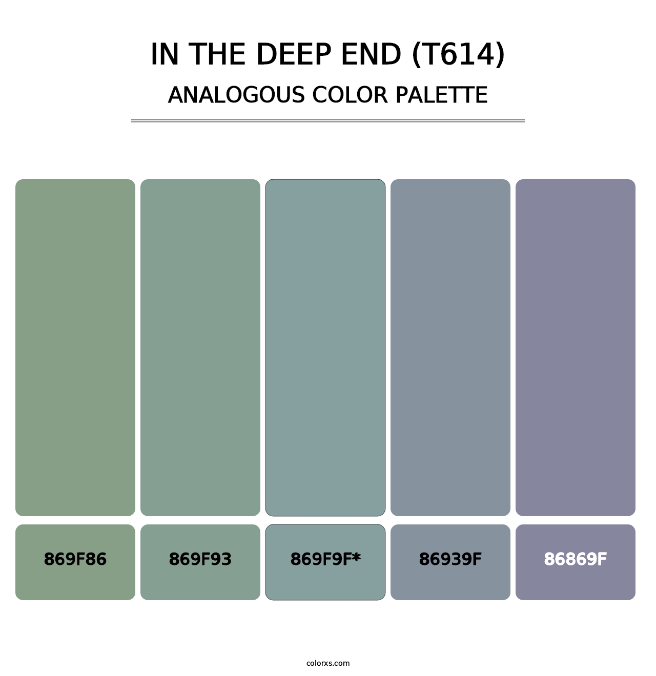 In the Deep End (T614) - Analogous Color Palette