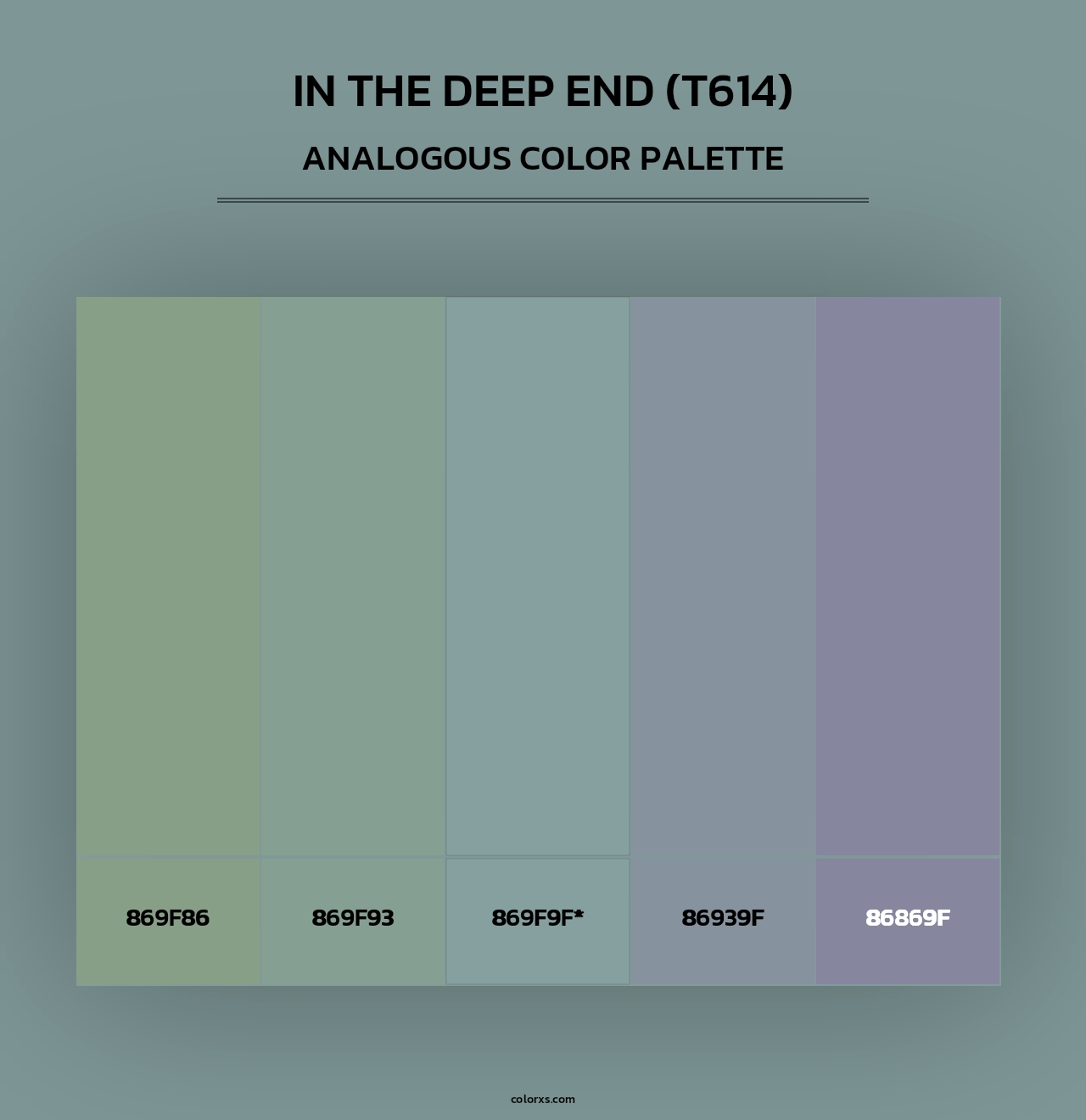 In the Deep End (T614) - Analogous Color Palette