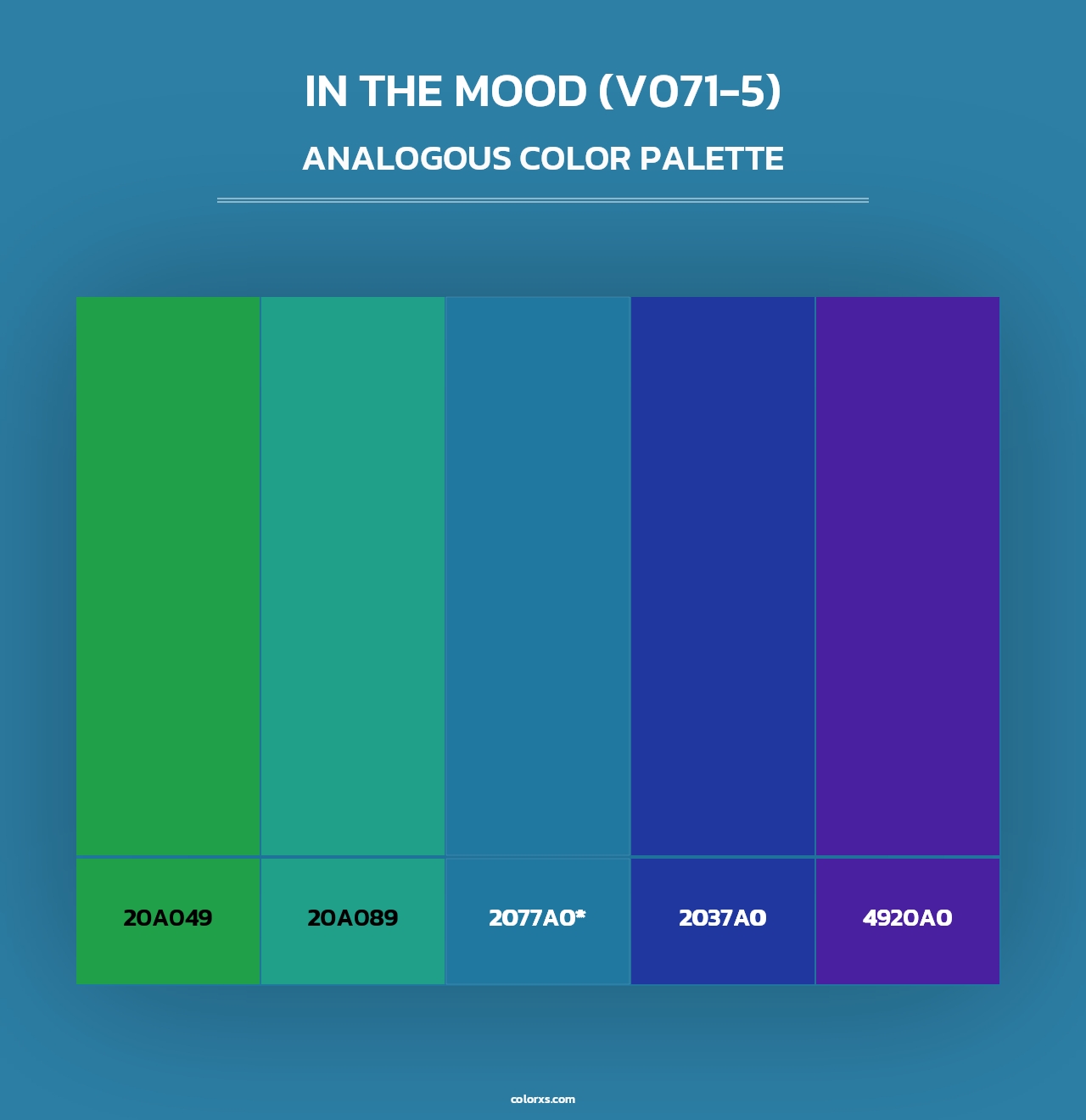 In the Mood (V071-5) - Analogous Color Palette