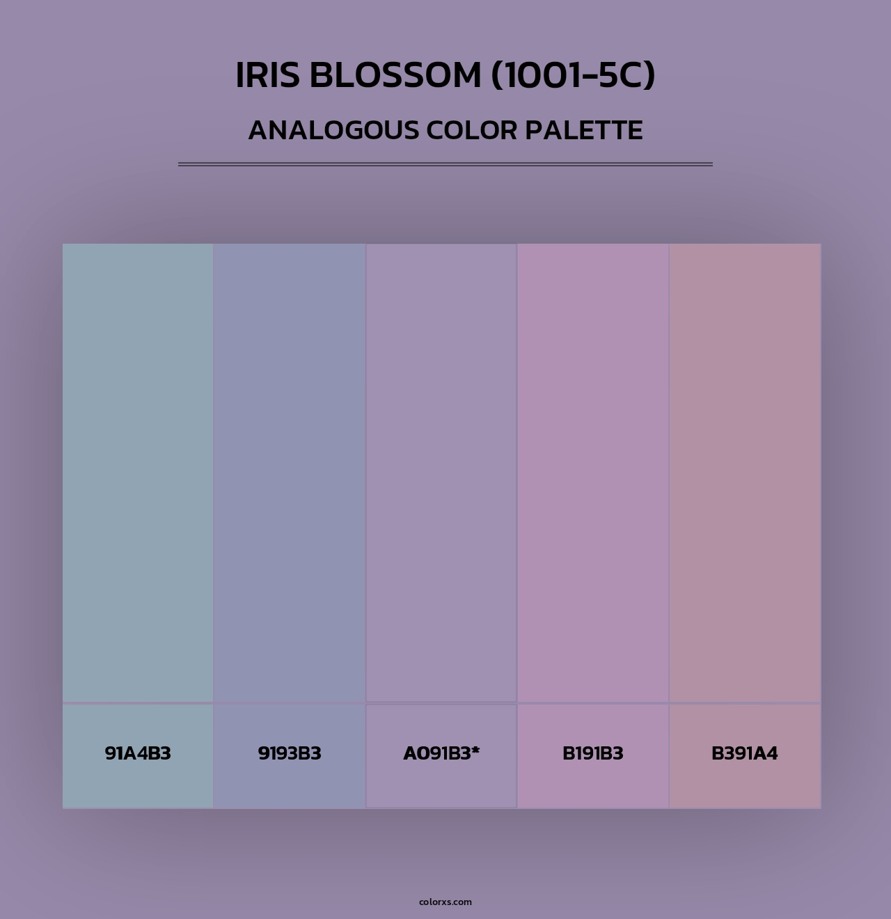 Iris Blossom (1001-5C) - Analogous Color Palette