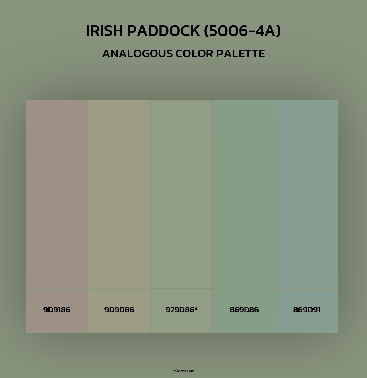 Irish Paddock (5006-4A) - Analogous Color Palette