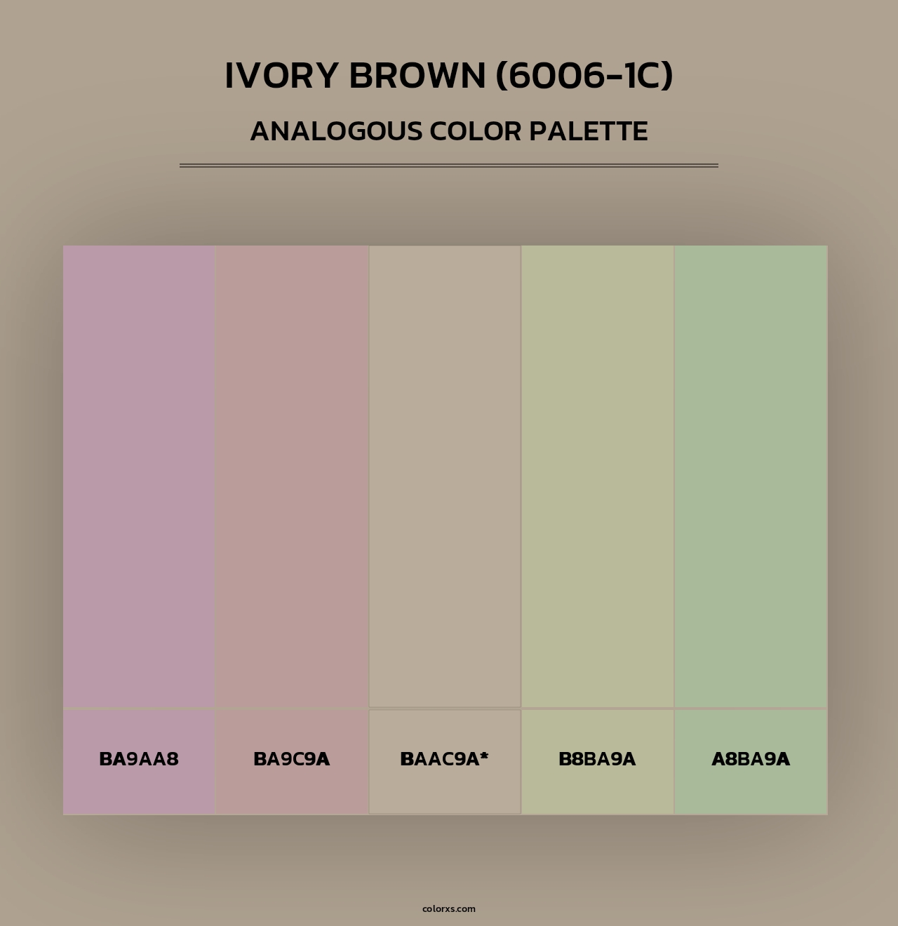 Ivory Brown (6006-1C) - Analogous Color Palette