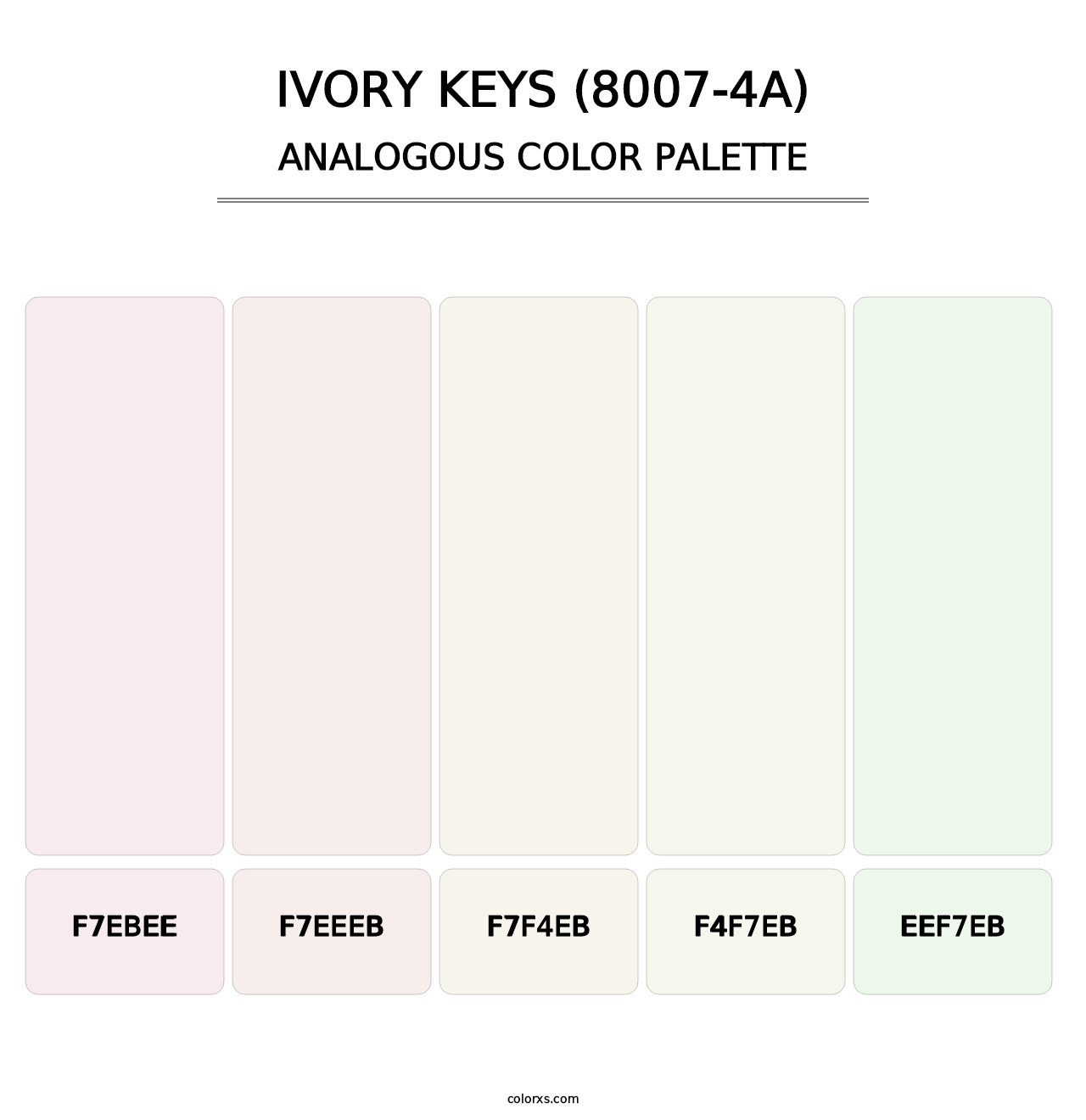 Ivory Keys (8007-4A) - Analogous Color Palette