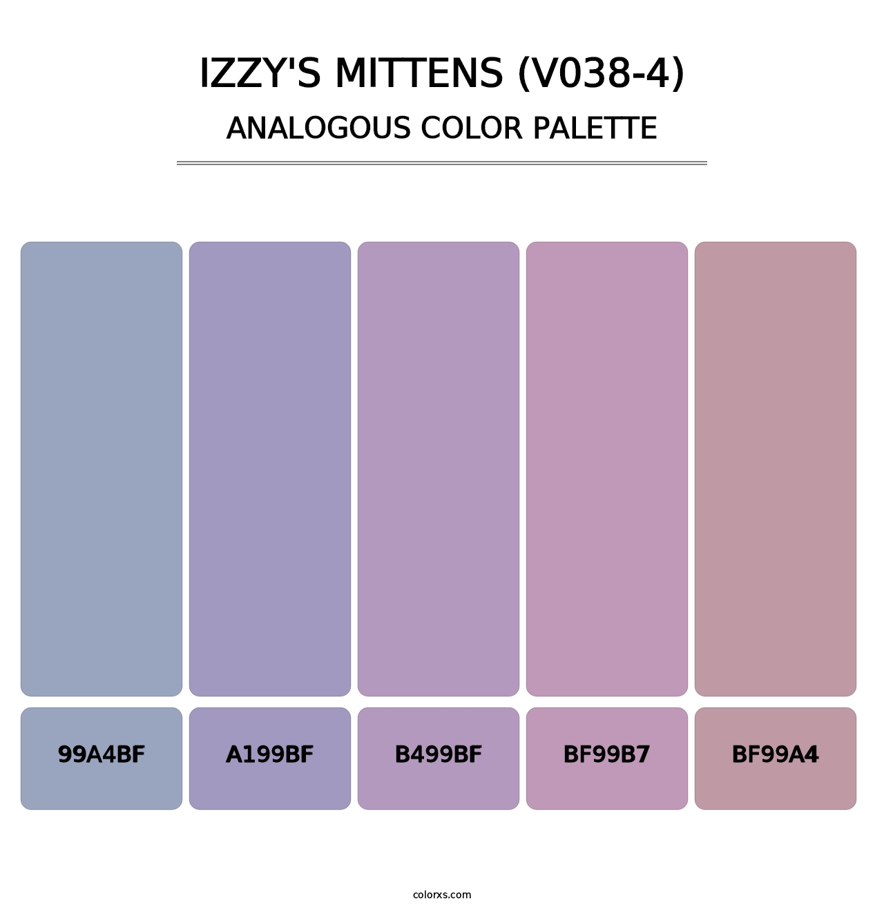 Izzy's Mittens (V038-4) - Analogous Color Palette
