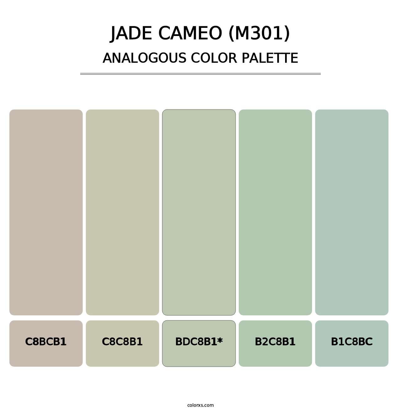 Jade Cameo (M301) - Analogous Color Palette