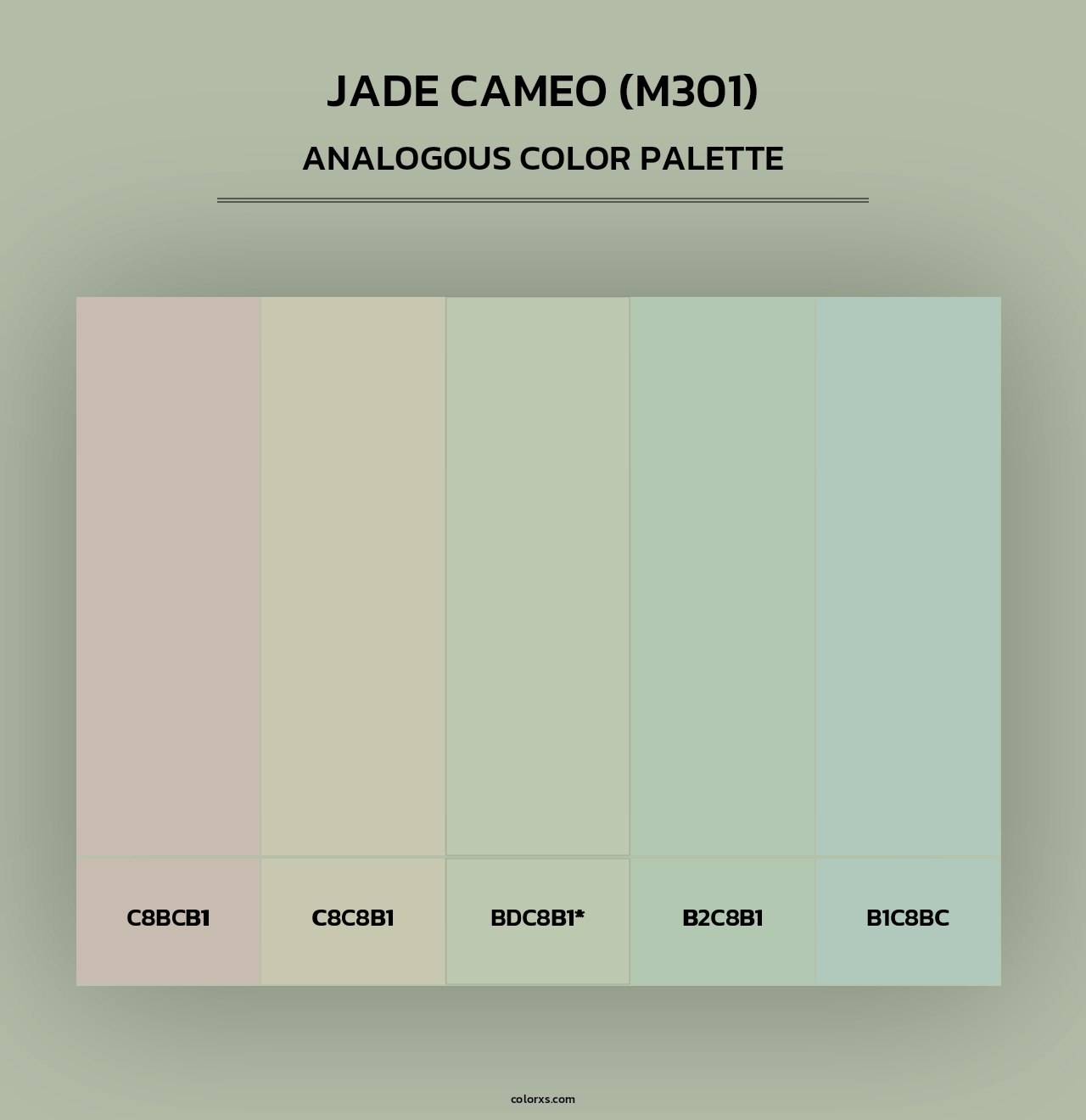Jade Cameo (M301) - Analogous Color Palette