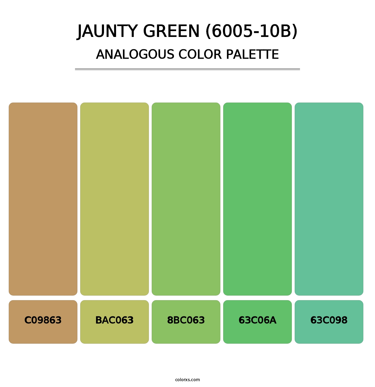 Jaunty Green (6005-10B) - Analogous Color Palette