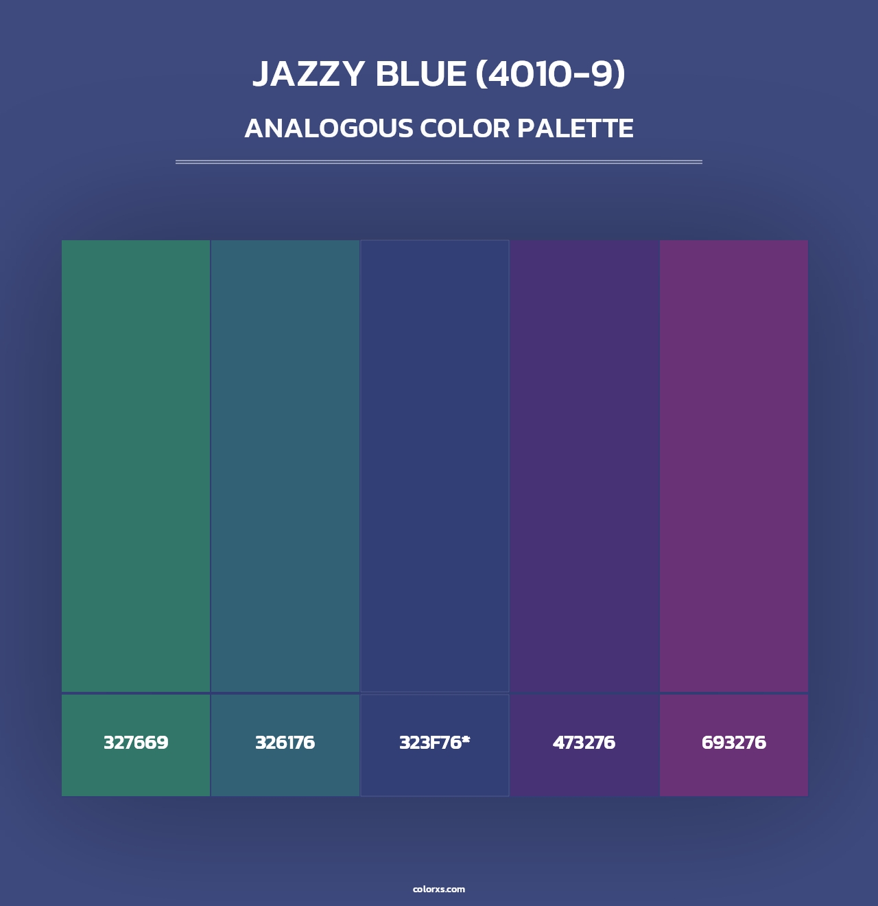 Jazzy Blue (4010-9) - Analogous Color Palette