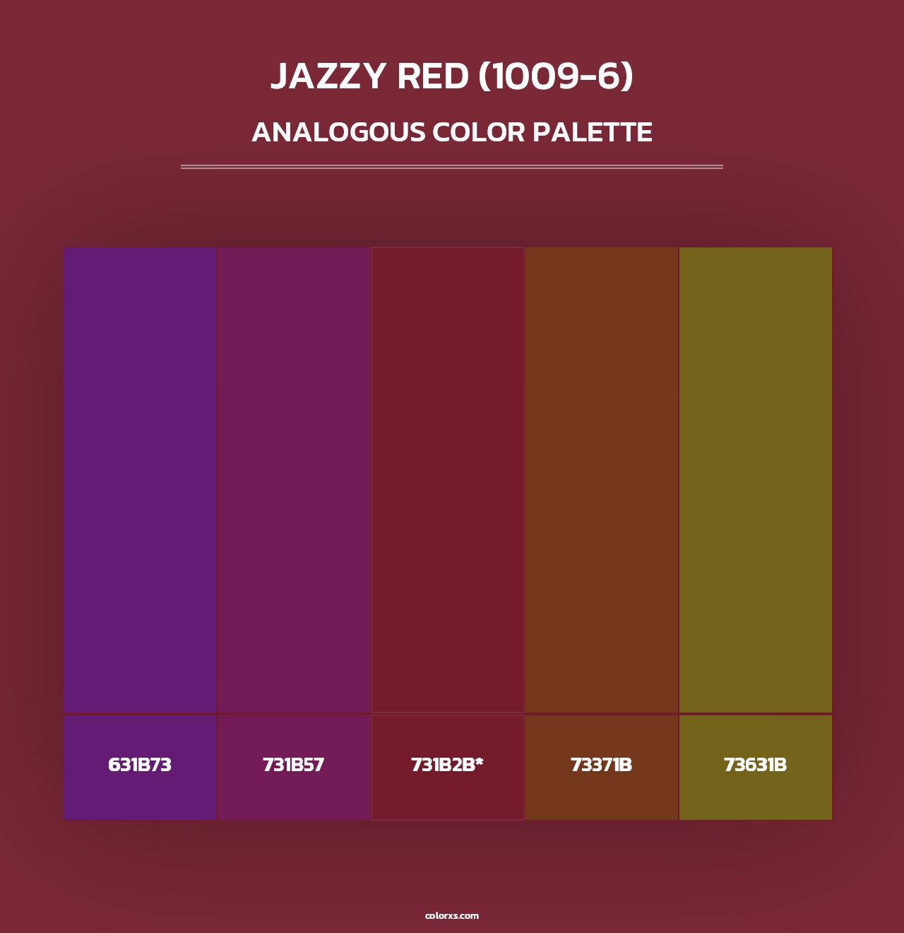 Jazzy Red (1009-6) - Analogous Color Palette