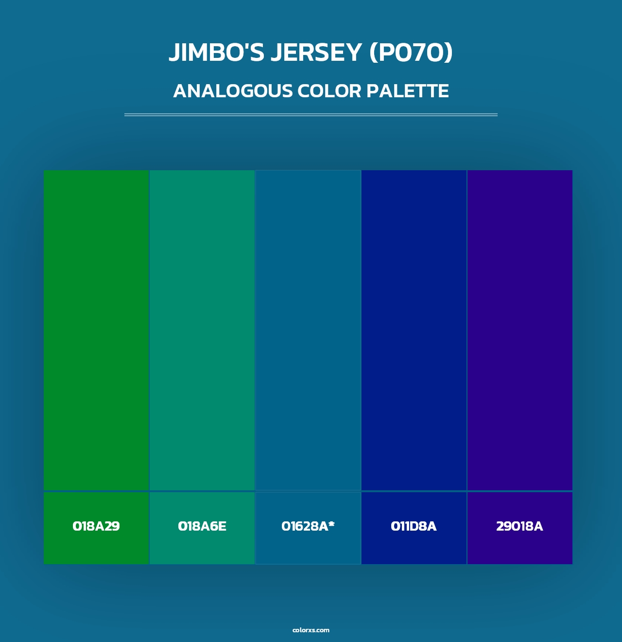 Jimbo's Jersey (P070) - Analogous Color Palette