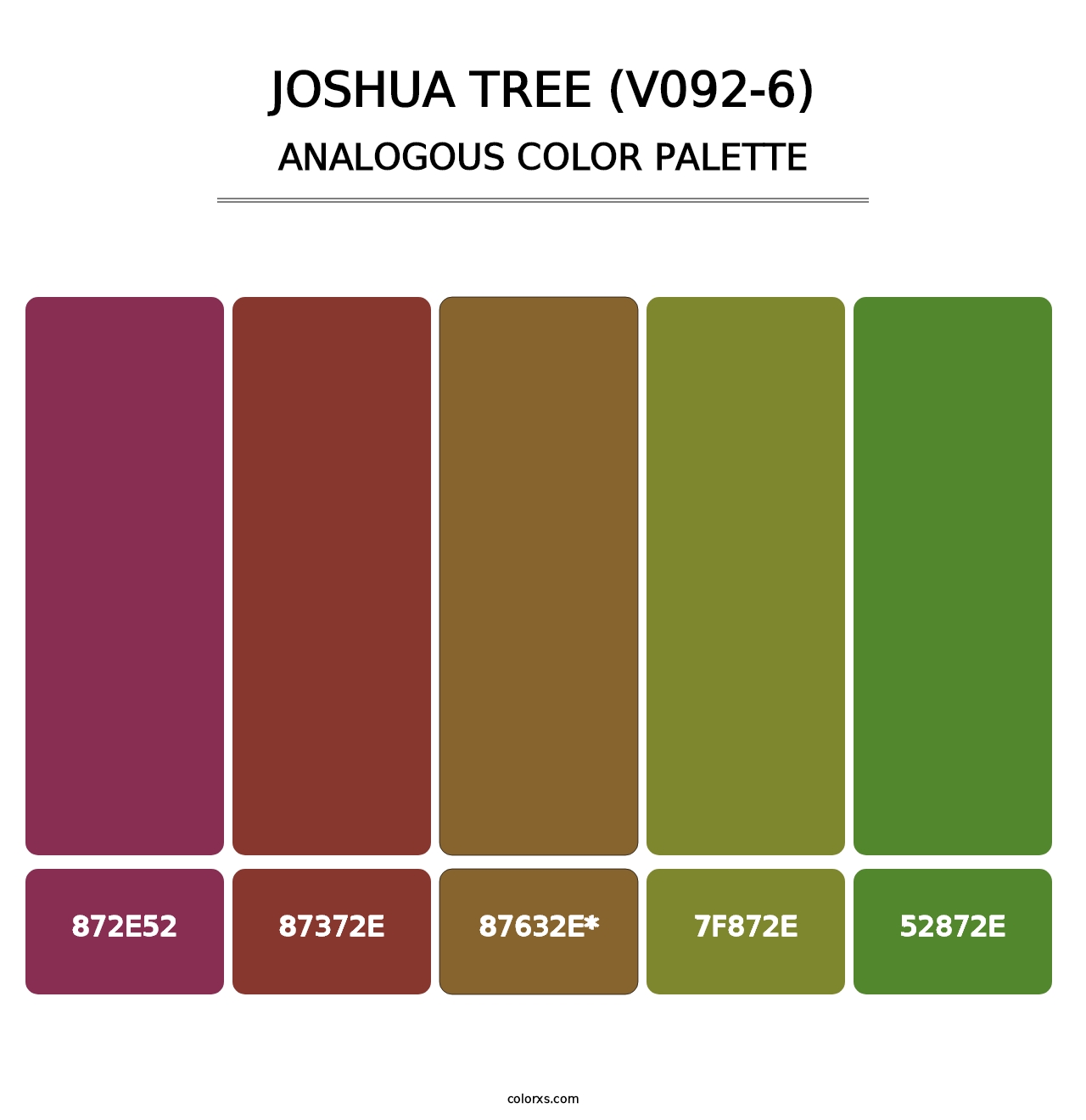 Joshua Tree (V092-6) - Analogous Color Palette