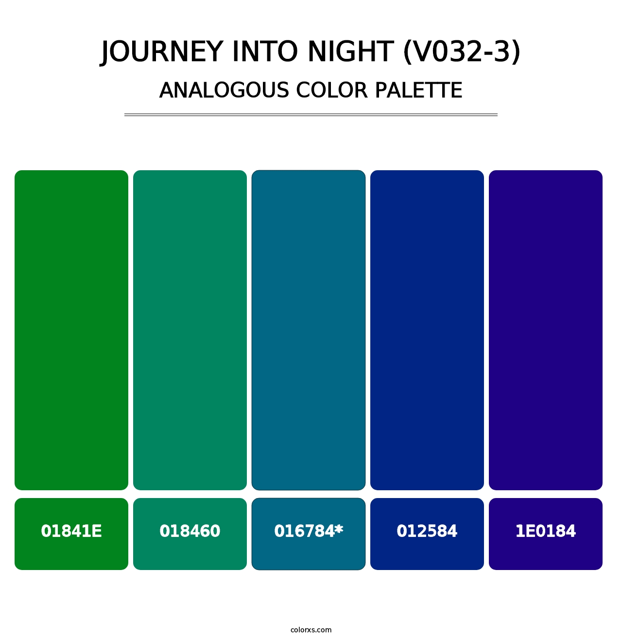 Journey Into Night (V032-3) - Analogous Color Palette
