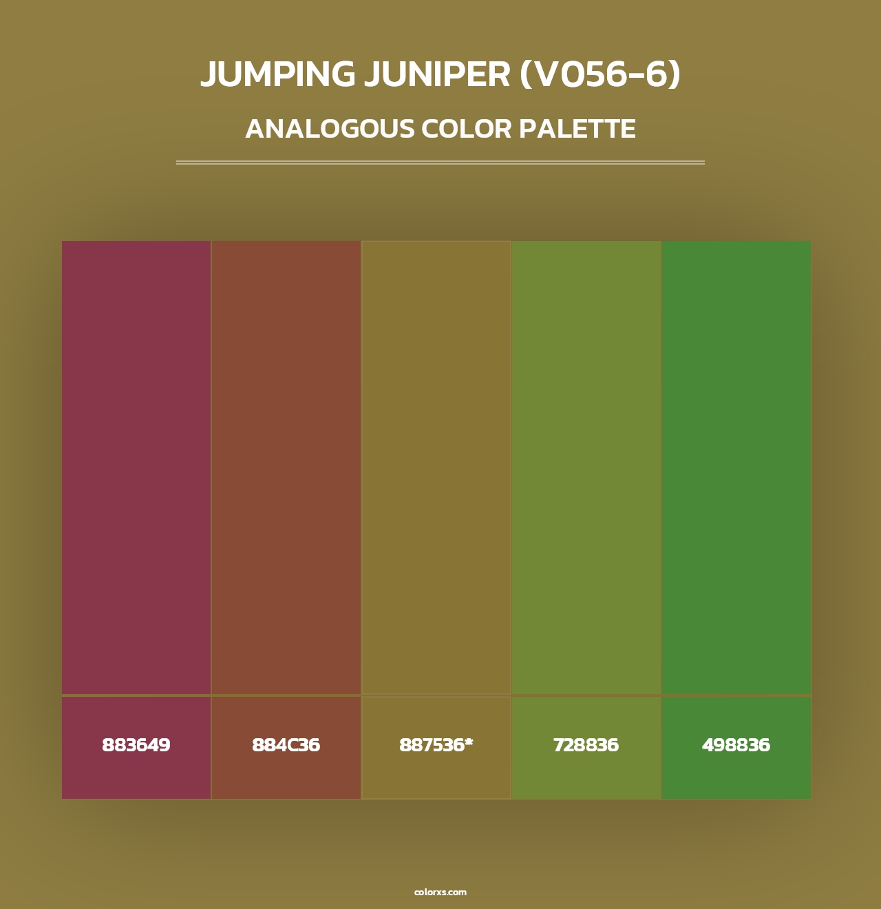 Jumping Juniper (V056-6) - Analogous Color Palette