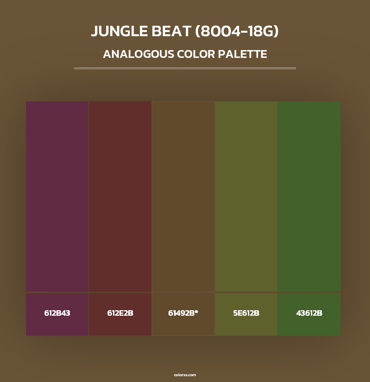 Jungle Beat (8004-18G) - Analogous Color Palette
