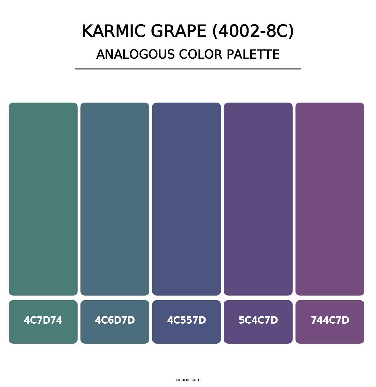 Karmic Grape (4002-8C) - Analogous Color Palette