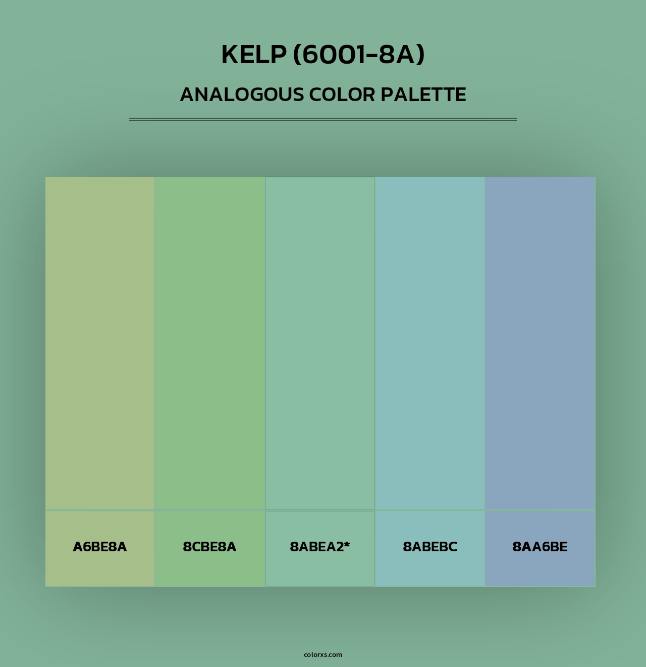 Kelp (6001-8A) - Analogous Color Palette