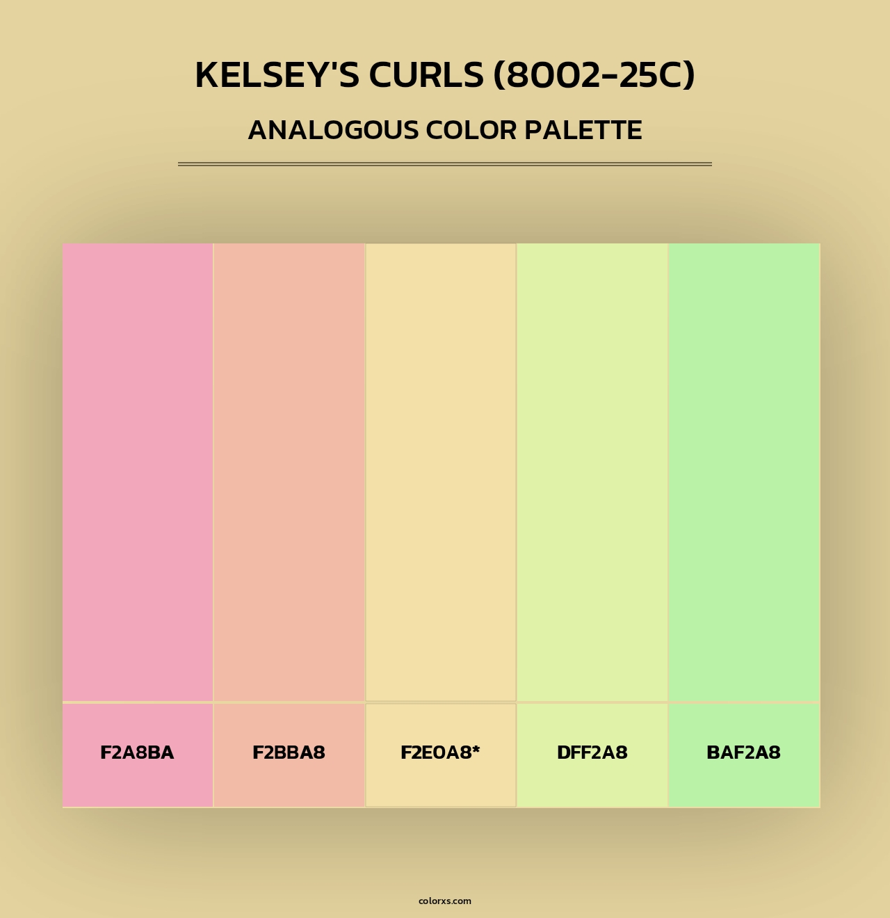 Kelsey's Curls (8002-25C) - Analogous Color Palette
