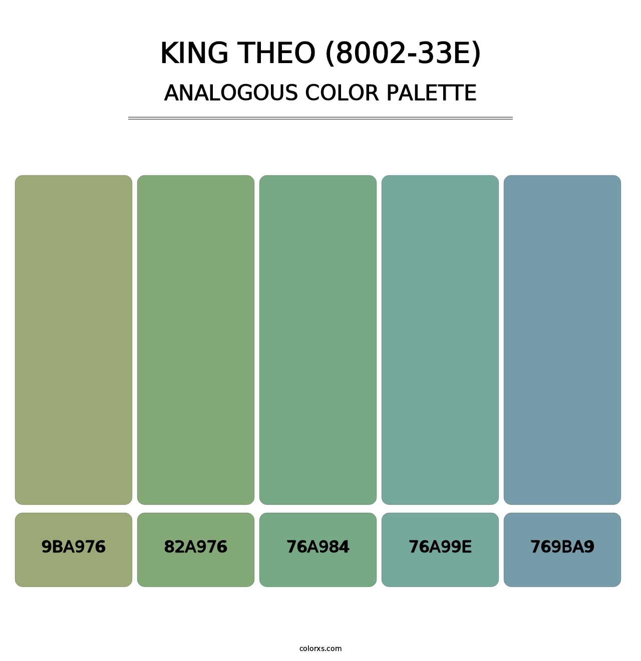 King Theo (8002-33E) - Analogous Color Palette