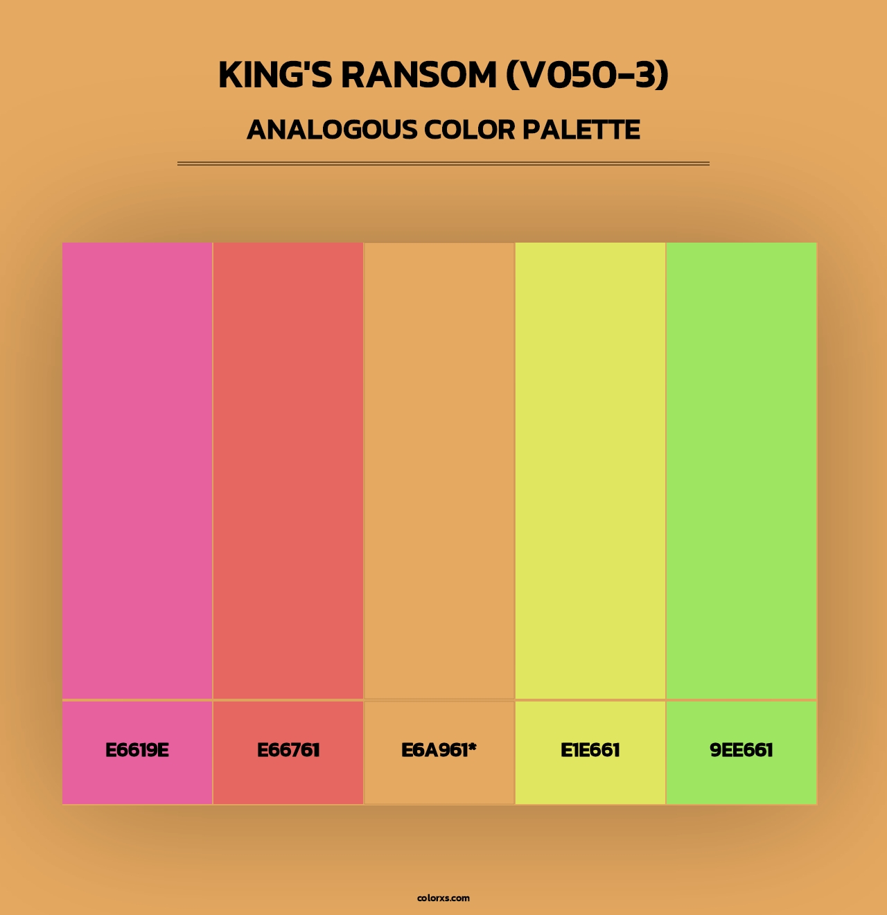 King's Ransom (V050-3) - Analogous Color Palette
