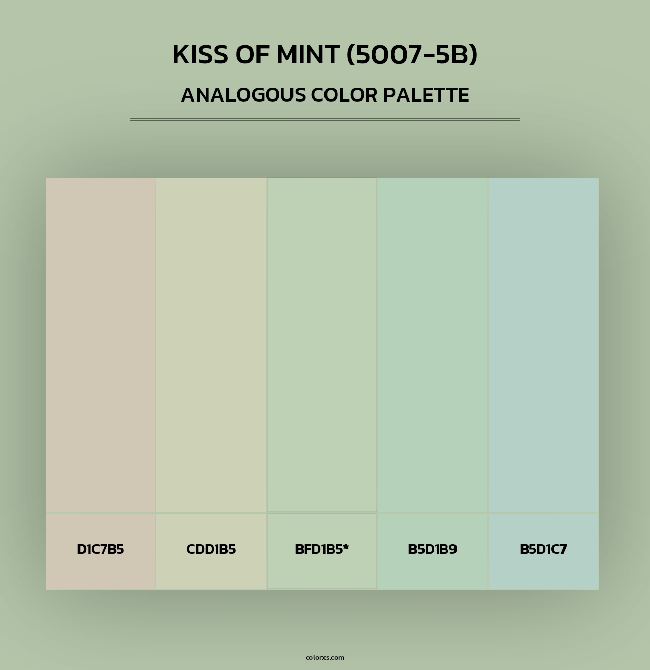 Kiss of Mint (5007-5B) - Analogous Color Palette