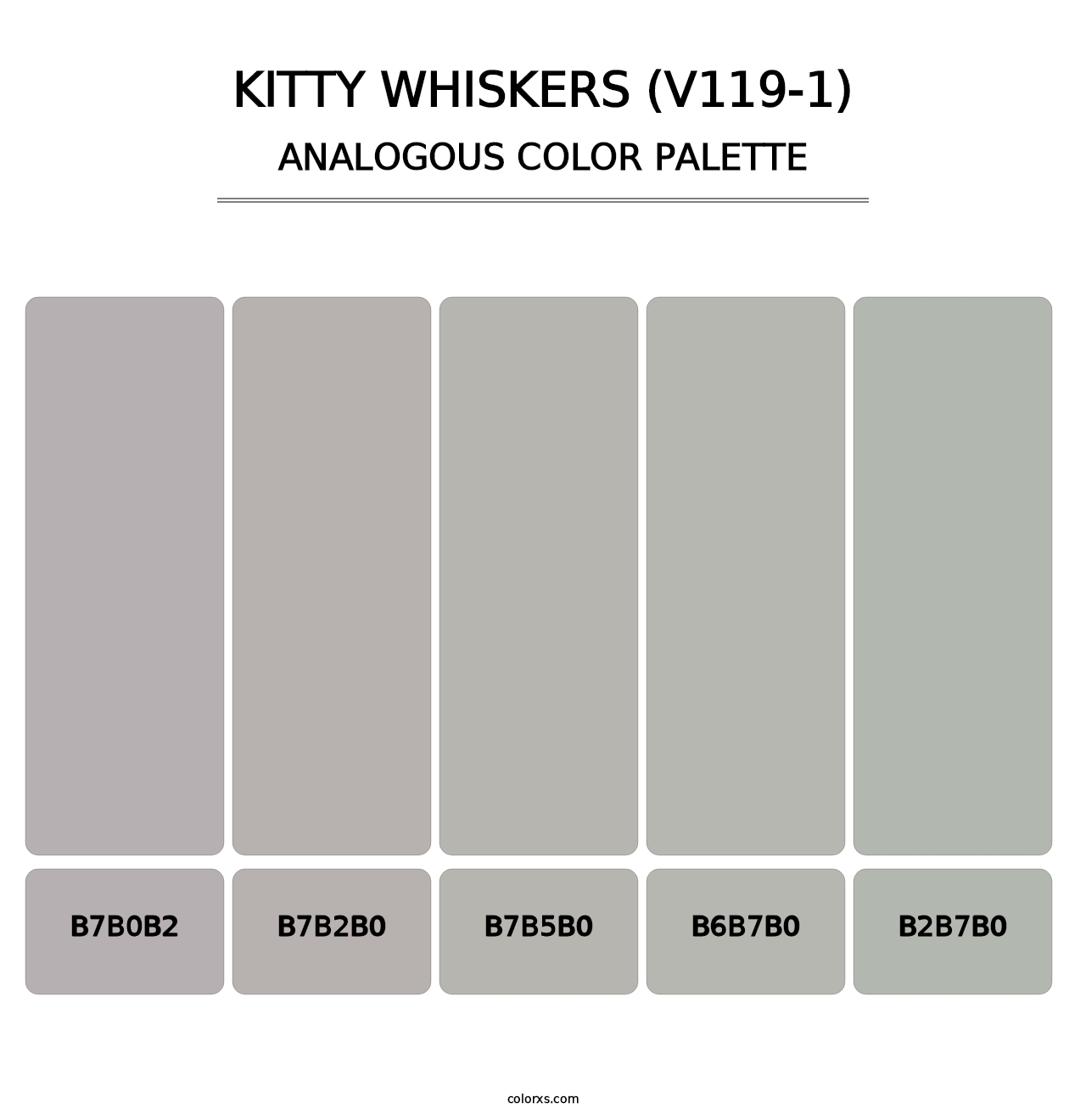 Kitty Whiskers (V119-1) - Analogous Color Palette